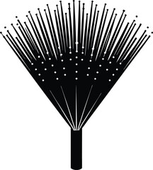  Fiber optic light silhouette illustration