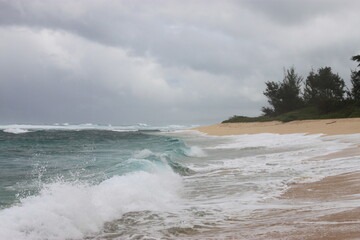 storm on the beach