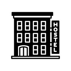 Hostel Glyph Icon, Vector illustration