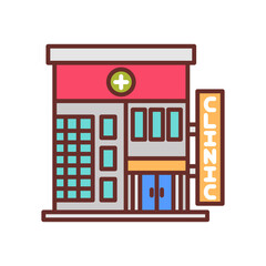 Clinic Filled Icons , Vector illustration