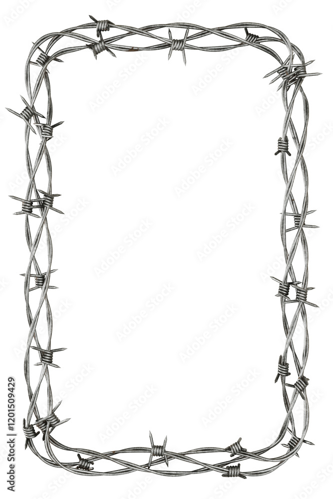 Aufkleber symbol of confinement: a visual representation of confinement and restriction, using a frame made fr
