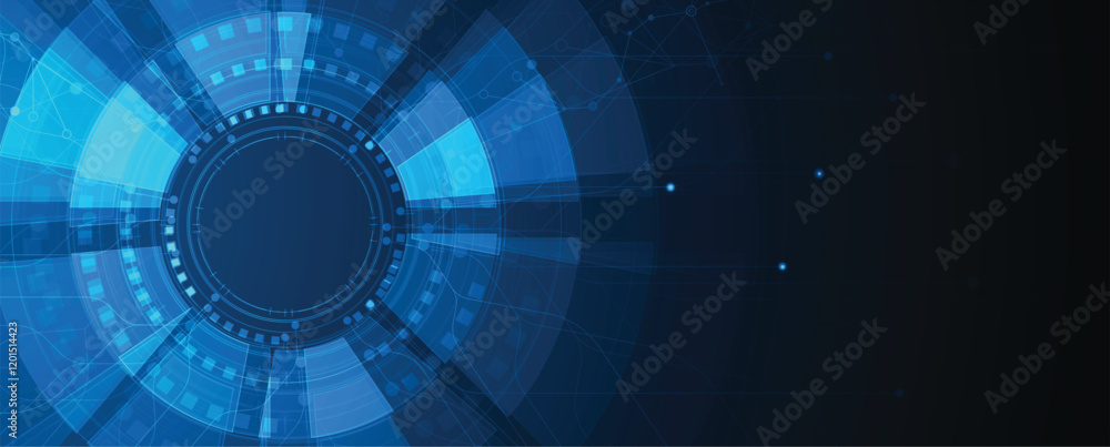 Poster Technology abstract shapes for business or science project