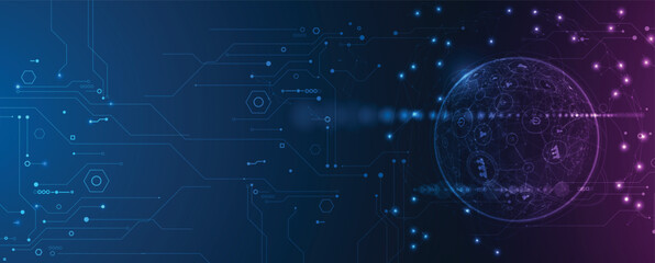 Technology abstract shapes for business or science project