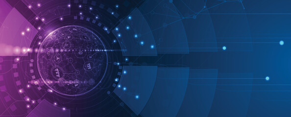 Technology abstract shapes for business or science project