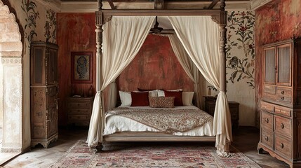 elegant indian bedroom retreat