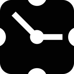 Simple vector icon clock