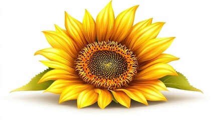 Fototapeta premium Artistic sunflower painting with bold brushstrokes and vivid colors, evoking warmth, positivity, and rustic charm. The textured design emphasizes natural beauty. Generative AI.