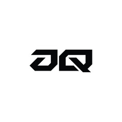 Obraz premium JQ monogram logo design letter text name symbol monochrome logotype alphabet character simple logo