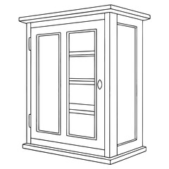 Wooden Hanging Cabinet