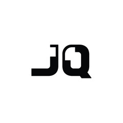 JQ monogram logo design letter text name symbol monochrome logotype alphabet character simple logo