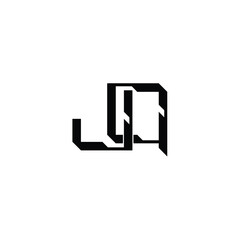 JQ monogram logo design letter text name symbol monochrome logotype alphabet character simple logo