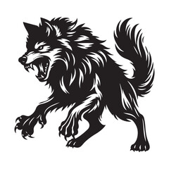 wolf black silhouette 