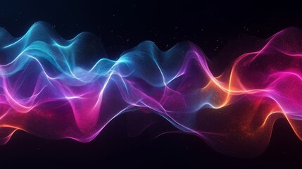 Colorful Abstract Wave Lines in a Futuristic Design