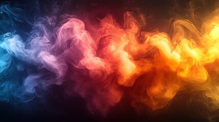 Fototapeta premium Abstract Colorful Smoke Swirls Background Design