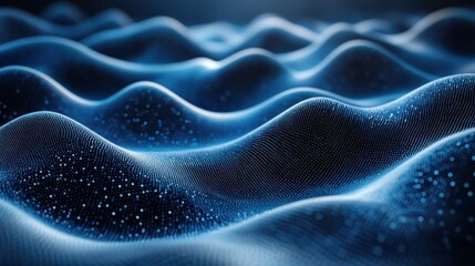 Intricate grids on a blue background, minimalist design banner template with white space for text. Suitable for sophisticated and modern presentations, websites, and digital designs.