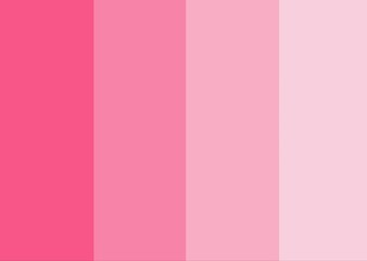 Pink tone scheme from dark to light . Baby pink color palette set