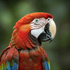 Fototapeta premium red and yellow macaw