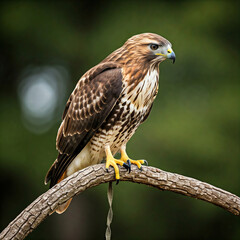 Fototapeta premium red tailed hawk perched