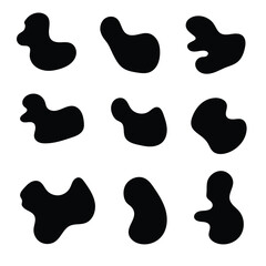 Blob shape organic. Abstract blotch shape. Vector modern graphic elements