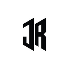 JR monogram logo design letter text name symbol monochrome logotype alphabet character simple logo