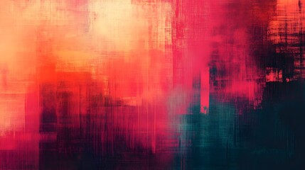 Obraz premium Abstract Red And Teal Textured Canvas Art