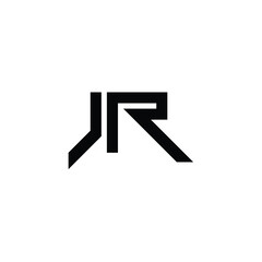 JR monogram logo design letter text name symbol monochrome logotype alphabet character simple logo