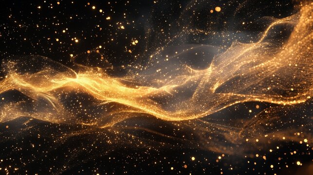 Golden Glow of Particles