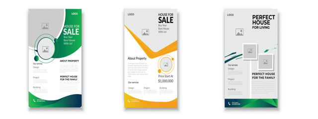 Free vector flat furniture flyer design template