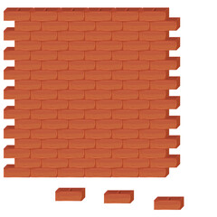 Obraz premium red brick wall background vector
