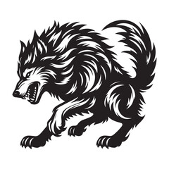 wolf black silhouette 