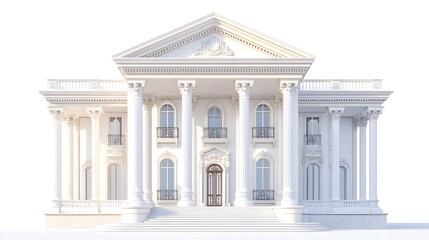 Obraz premium Stunning Modern Luxury Homes with Minimalist Designs In White Background