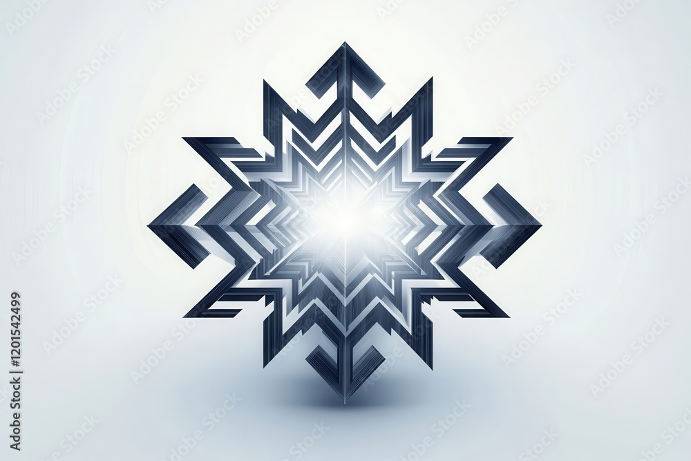 Poster intricate vector design featuring multiple arrows pointing inward with futuristic feel and bright ce