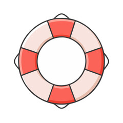 lifebuoy icon, lifebuoy vector illustration-simple illustration of lifebuoy, perfect for lifebuoy logos and themed design 