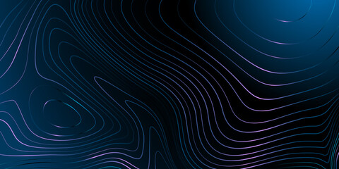 Dark background with glowing lines forming a topographic map pattern for web design, covers, presentations