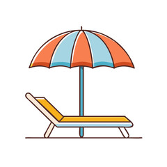 poolside umbrella icon, poolside umbrella vector illustration-simple illustration of poolside umbrella, perfect for poolside umbrella logos and themed design 