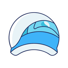 swim cap with logo icon, swim cap with logo vector illustration-simple illustration of swim cap with logo, perfect for swim cap with logo logos and themed design 