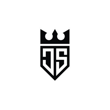 JS monogram logo design letter text name symbol monochrome logotype alphabet character simple logo