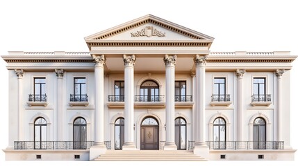 Fototapeta premium Stunning Modern Luxury Homes with Minimalist Designs In White Background