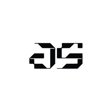 JS monogram logo design letter text name symbol monochrome logotype alphabet character simple logo