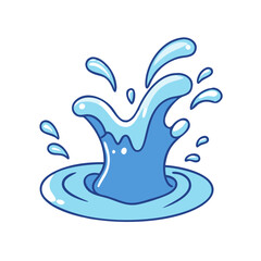 water splash icon, water splash vector illustration-simple illustration of water splash, perfect for water splash logos and themed design 