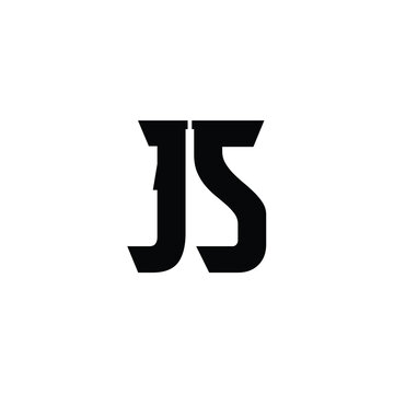 JS monogram logo design letter text name symbol monochrome logotype alphabet character simple logo