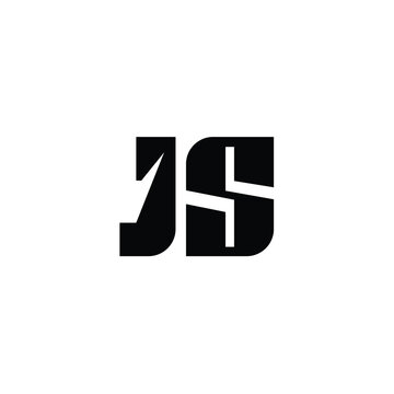 JS monogram logo design letter text name symbol monochrome logotype alphabet character simple logo
