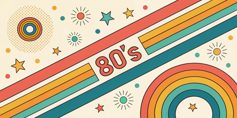 Retro 80s Style Abstract Design: A Simple Yet Captivating Visual
