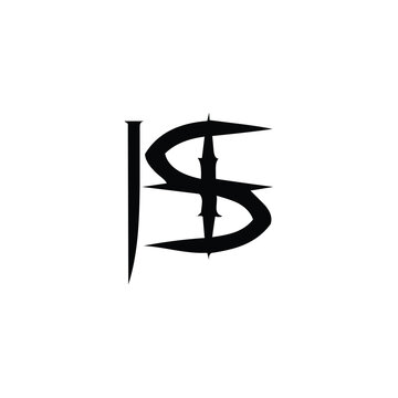 JS monogram logo design letter text name symbol monochrome logotype alphabet character simple logo