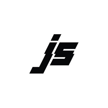 JS monogram logo design letter text name symbol monochrome logotype alphabet character simple logo