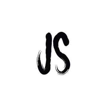 JS monogram logo design letter text name symbol monochrome logotype alphabet character simple logo