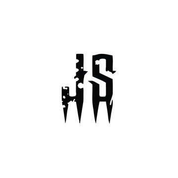 JS monogram logo design letter text name symbol monochrome logotype alphabet character simple logo