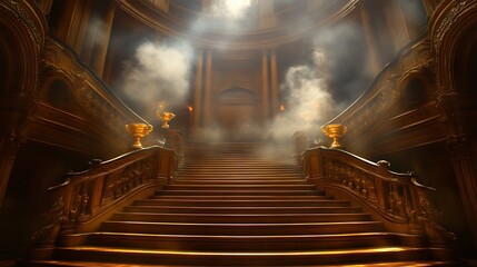 Grand Golden Staircase Ascending to Light