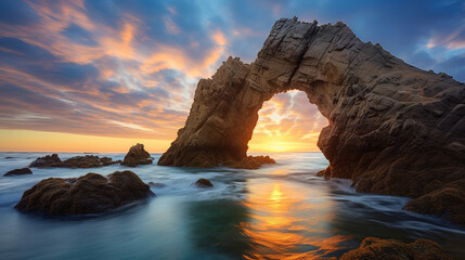 Stunning Sunset Sea Arch at Golden Hour