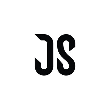 JS monogram logo design letter text name symbol monochrome logotype alphabet character simple logo